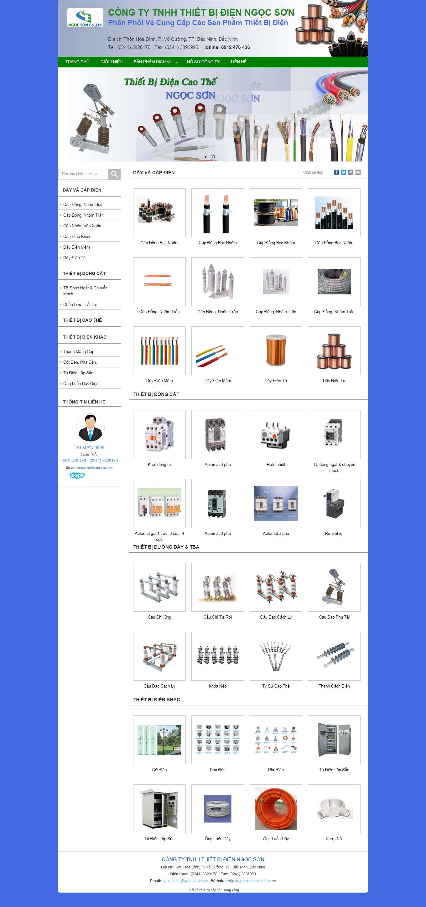 Thiết kế Website Web Bạc Liêu - ngocsonelectricbizzvn