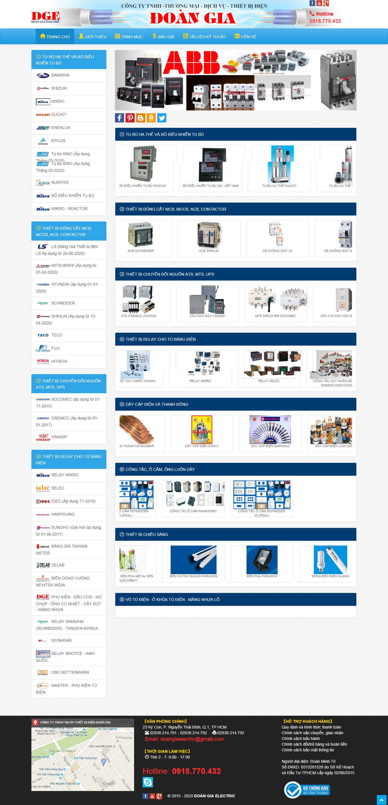 Thiết kế Website Web Bắc Giang - doangiaelectriccom