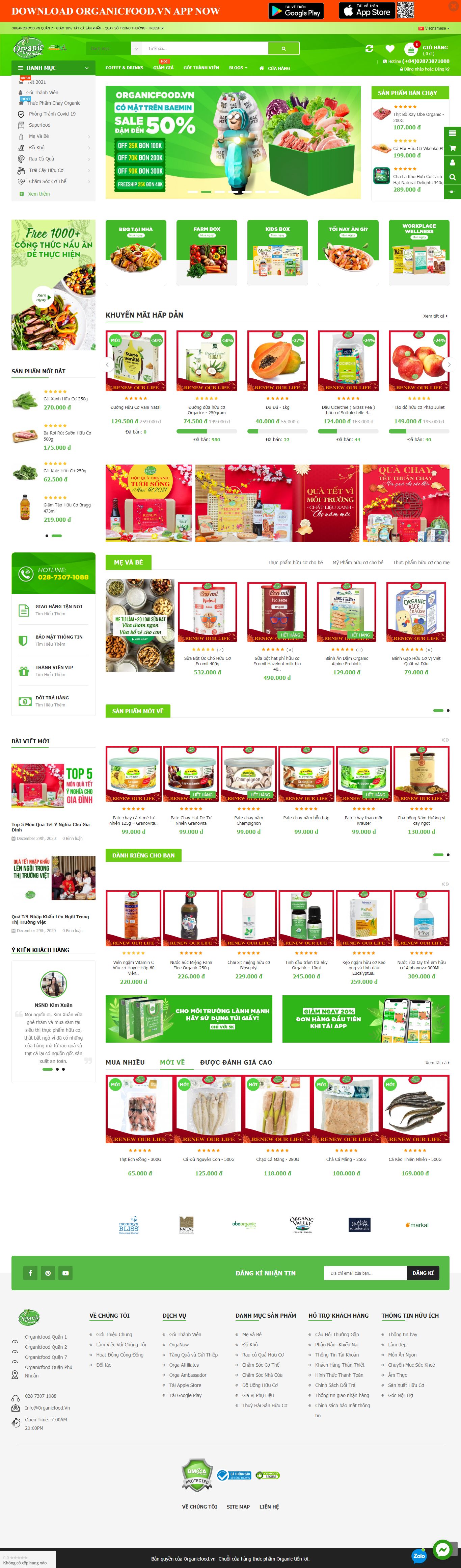 Thiết kế Website Web Huyện Ứng Hòa - organicfoodvn