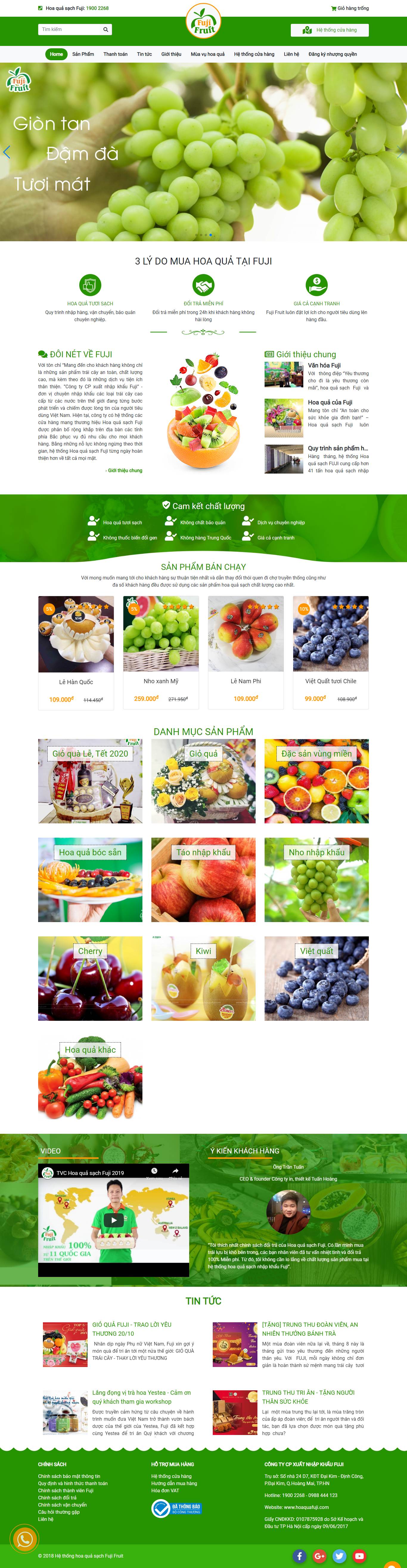 [thuysanhungphong] Thiết kế Website Web Miền Trung - hoaquafujicom