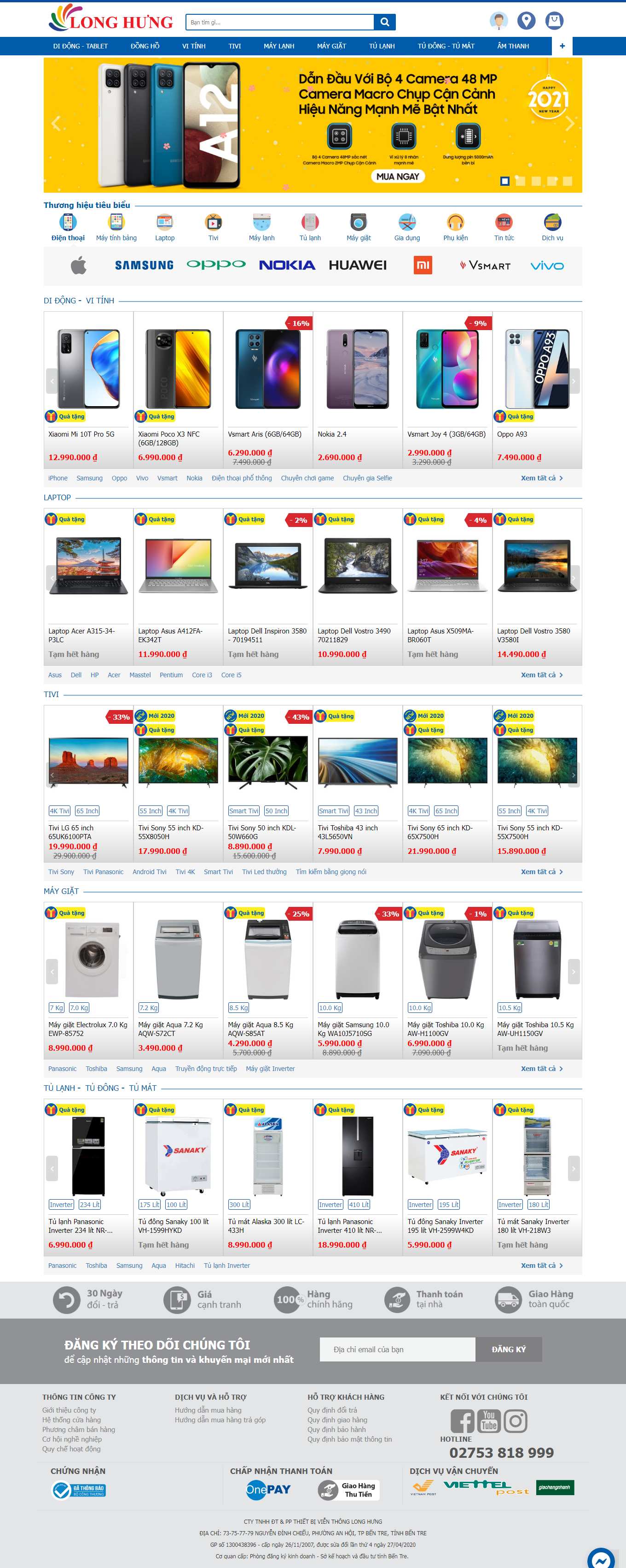 Thiết kế Website Web Bình Dương - longhungmobilecom