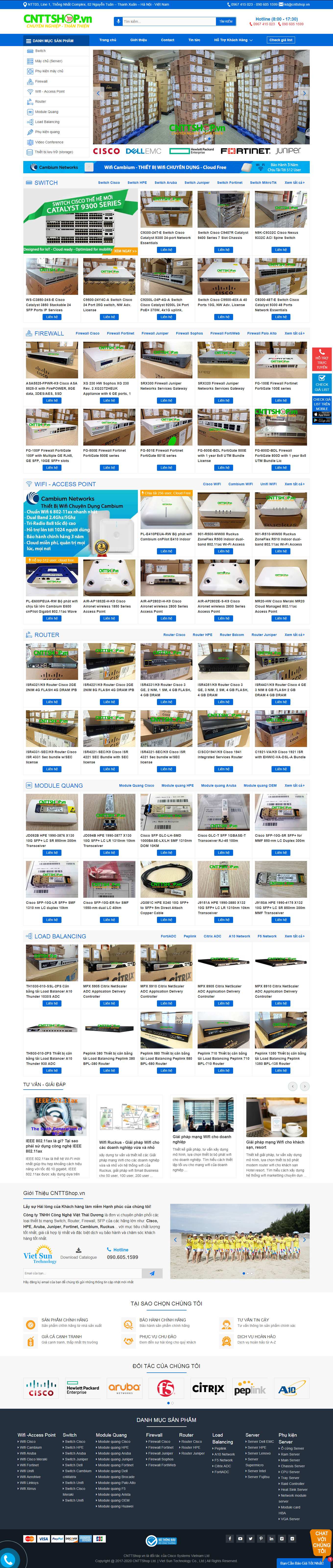 Thiết kế Website Web Bình Phước - cnttshopvn