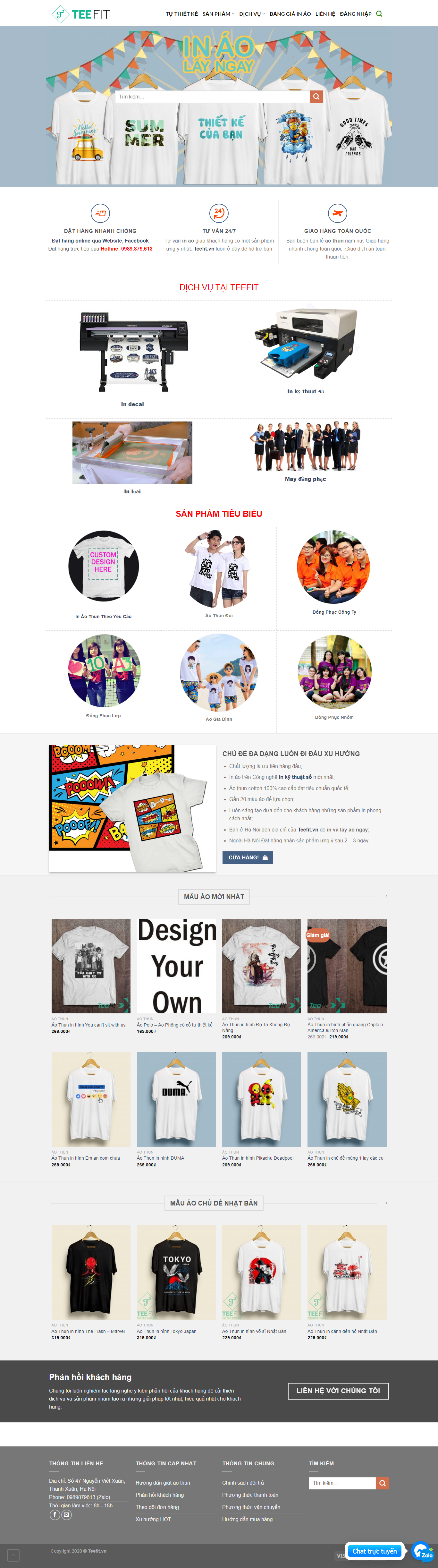 Thiết kế Website web in áo bóng đá - teefitvn