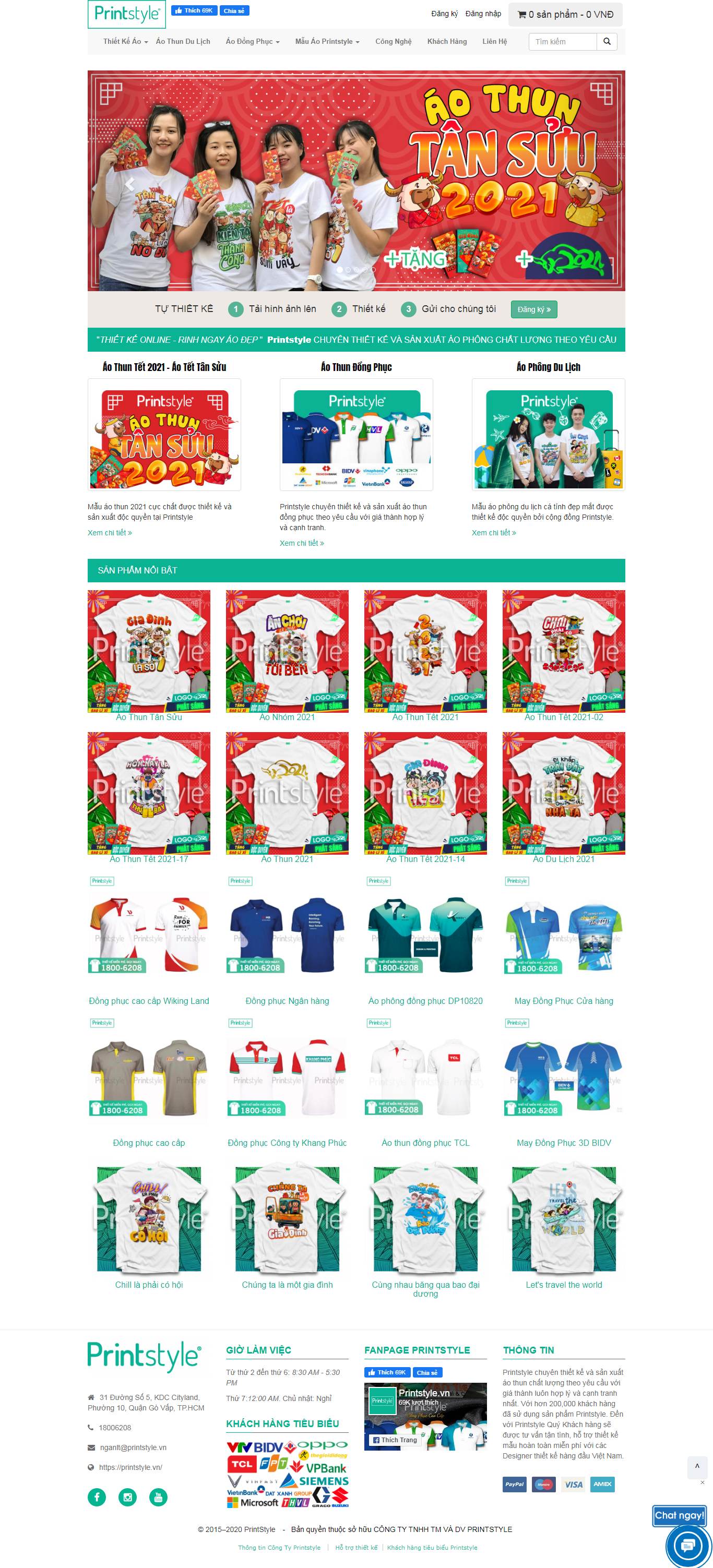 Thiết kế Website web in áo bóng đá - printstylevn