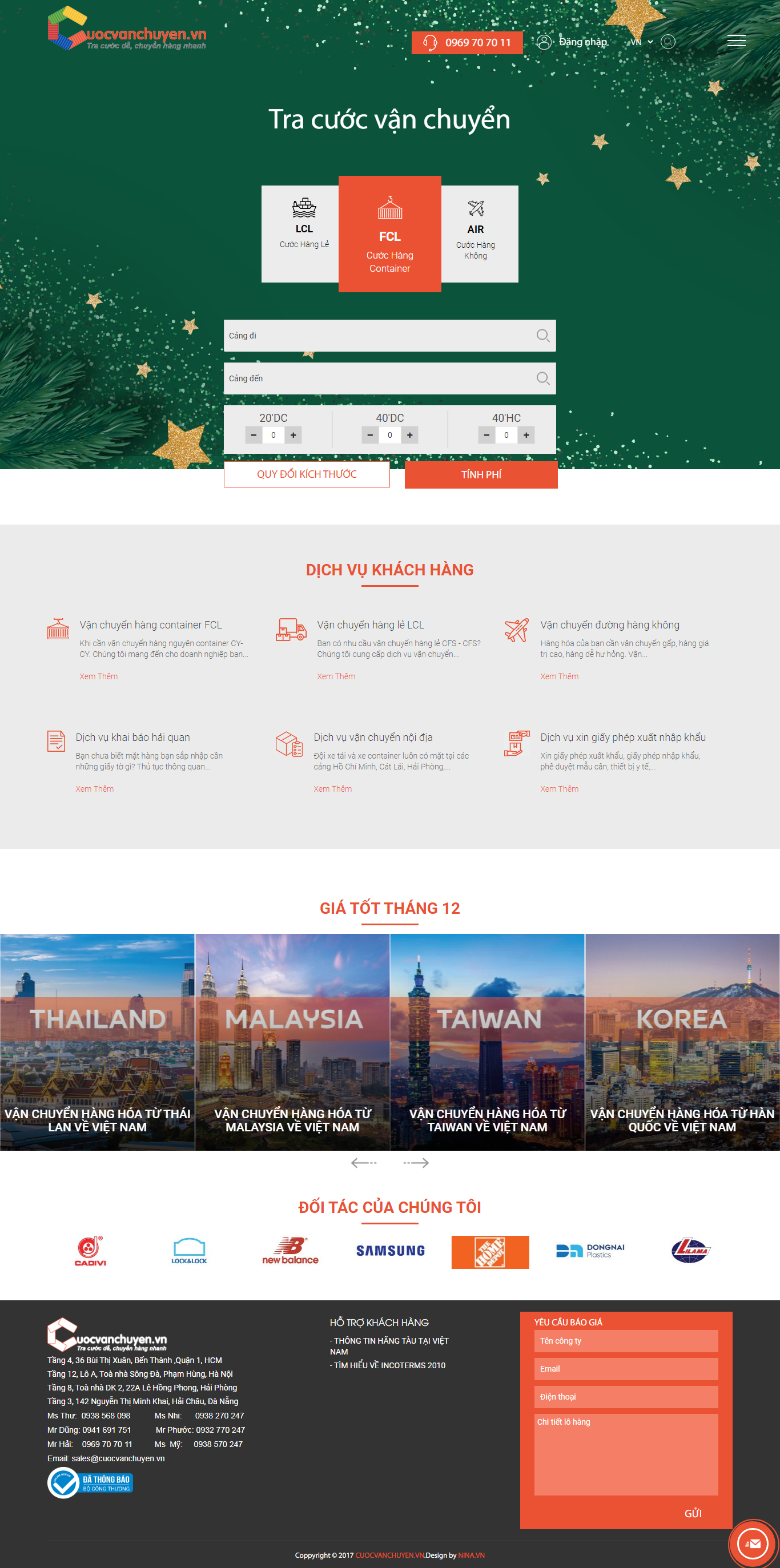Thiết kế Website Web Bắc Giang - cuocvanchuyenvn