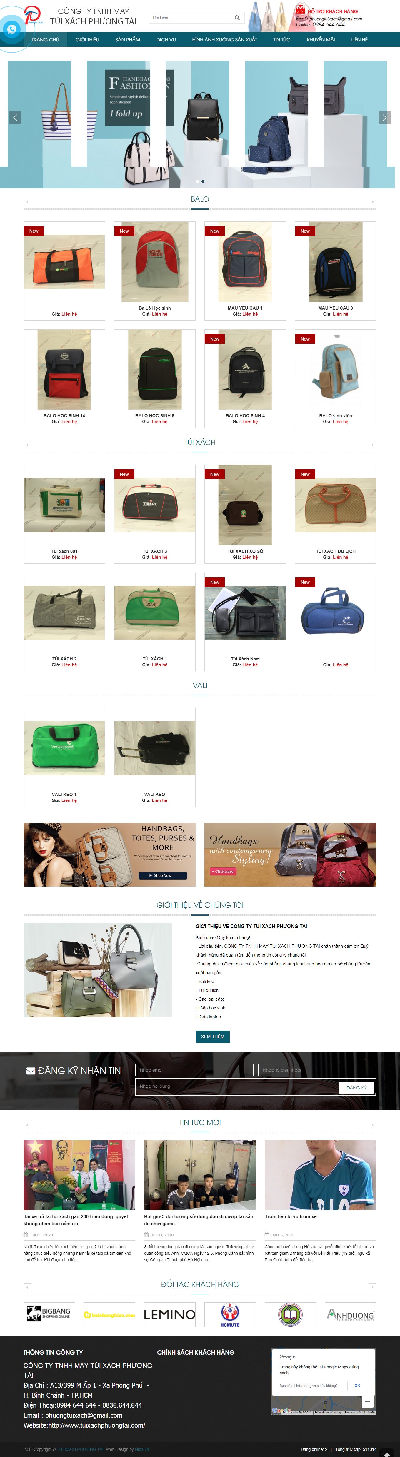 Thiết kế Website Web Cao Bằng - wwwtuixachphuongtaicom