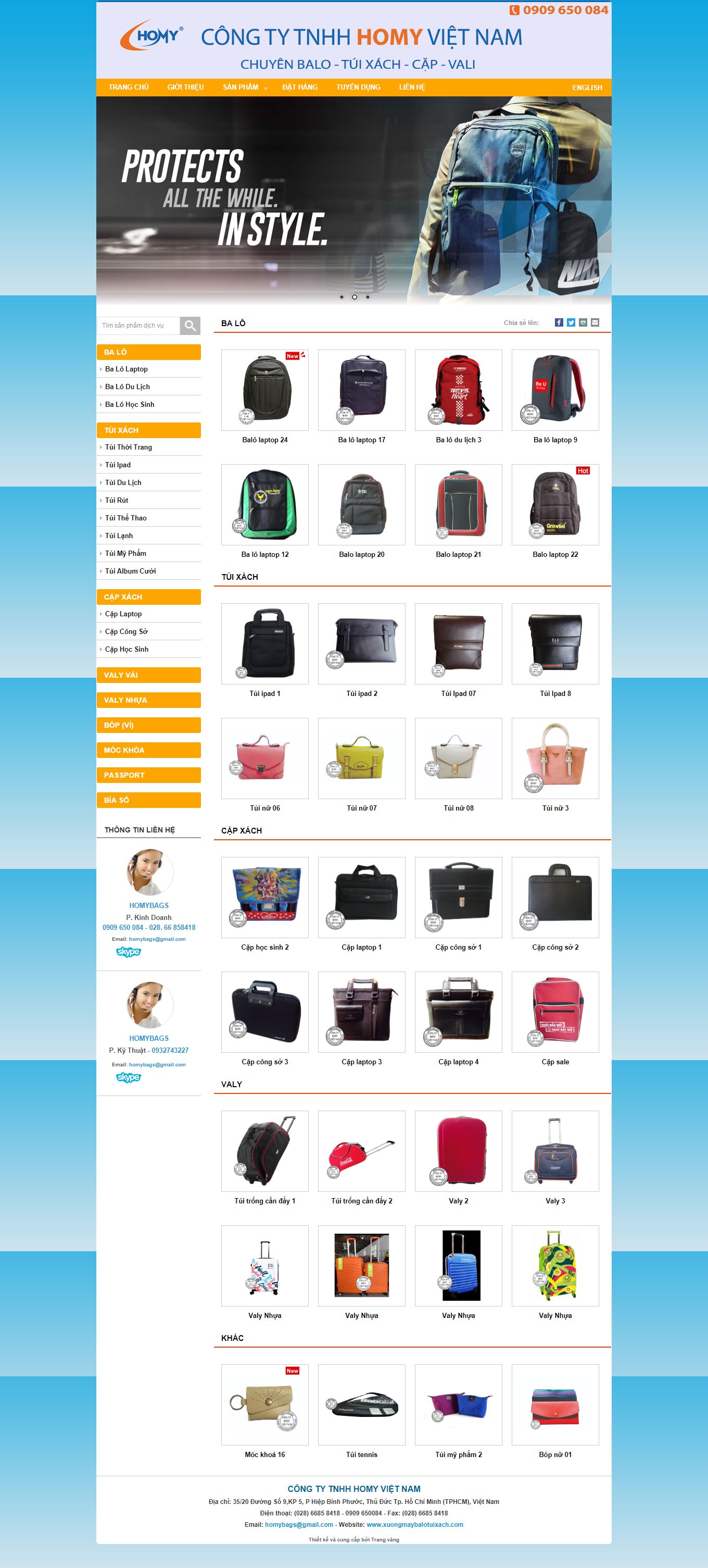 Thiết kế Website Web Cần Thơ - xuongmaybalotuixachcom