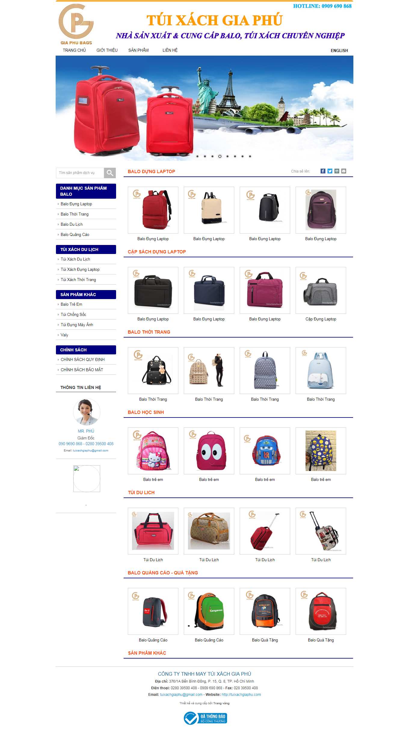 Thiết kế Website Web Đà Nẵng - tuixachgiaphucom