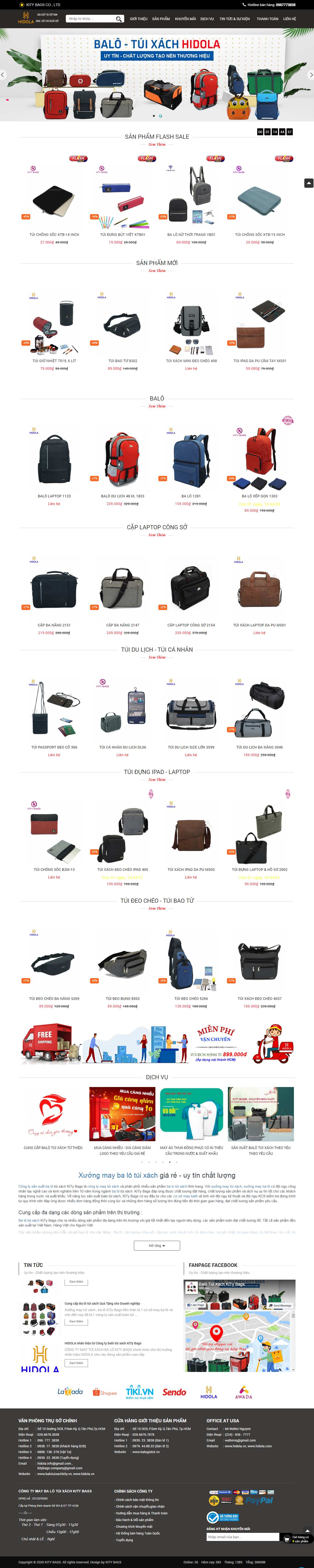 Thiết kế Website Web Đắk Nông - balotuixachkityvn