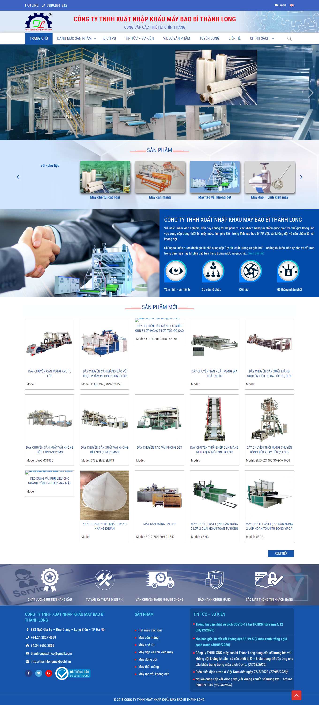 Thiết kế Website Web Hà Nội - thanhlongmaybaobivn