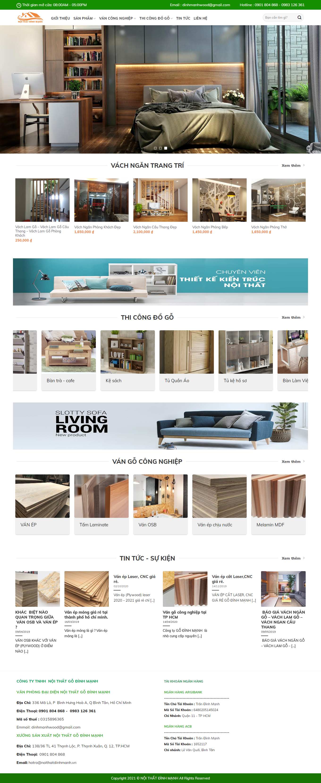 Thiết kế Website Web Hòa Bình - noithatdinhmanhvn