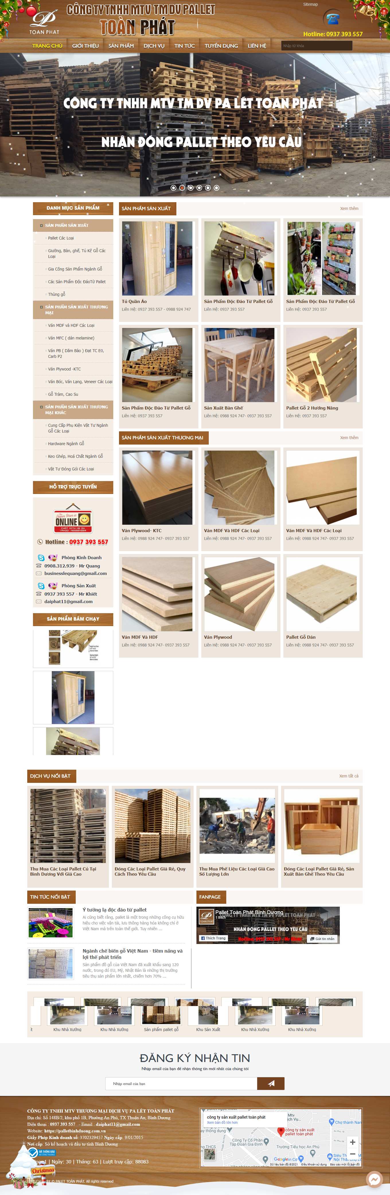 Thiết kế Website Web Hưng Yên - palletbinhduongcomvn