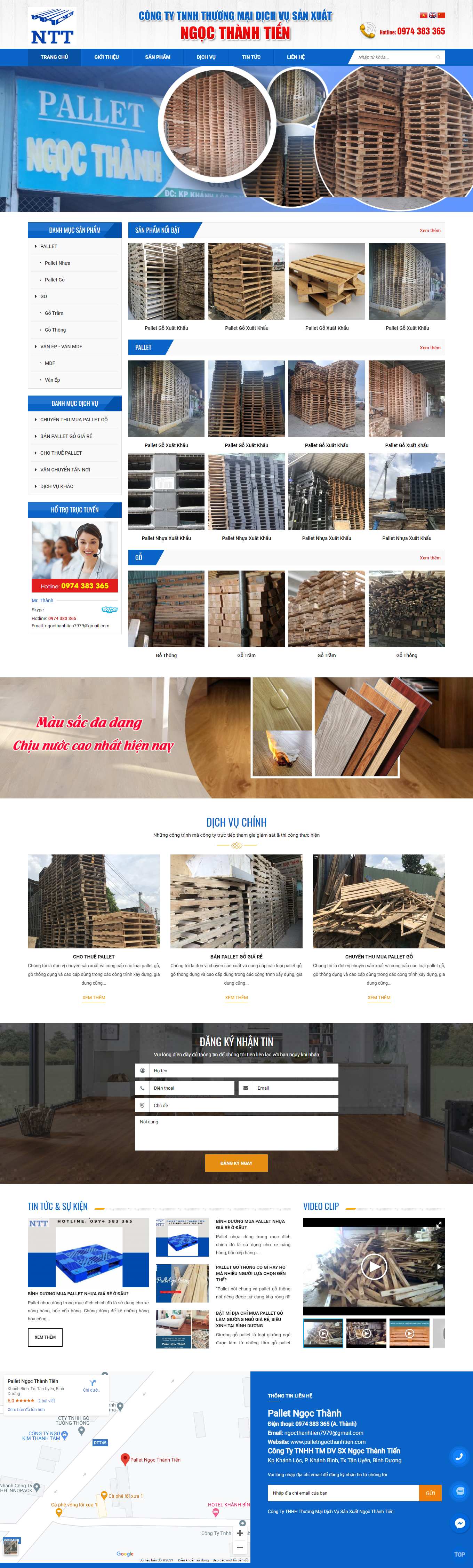 Thiết kế Website Web Thành phố Hồ Chí Minh - palletngocthanhtiencom