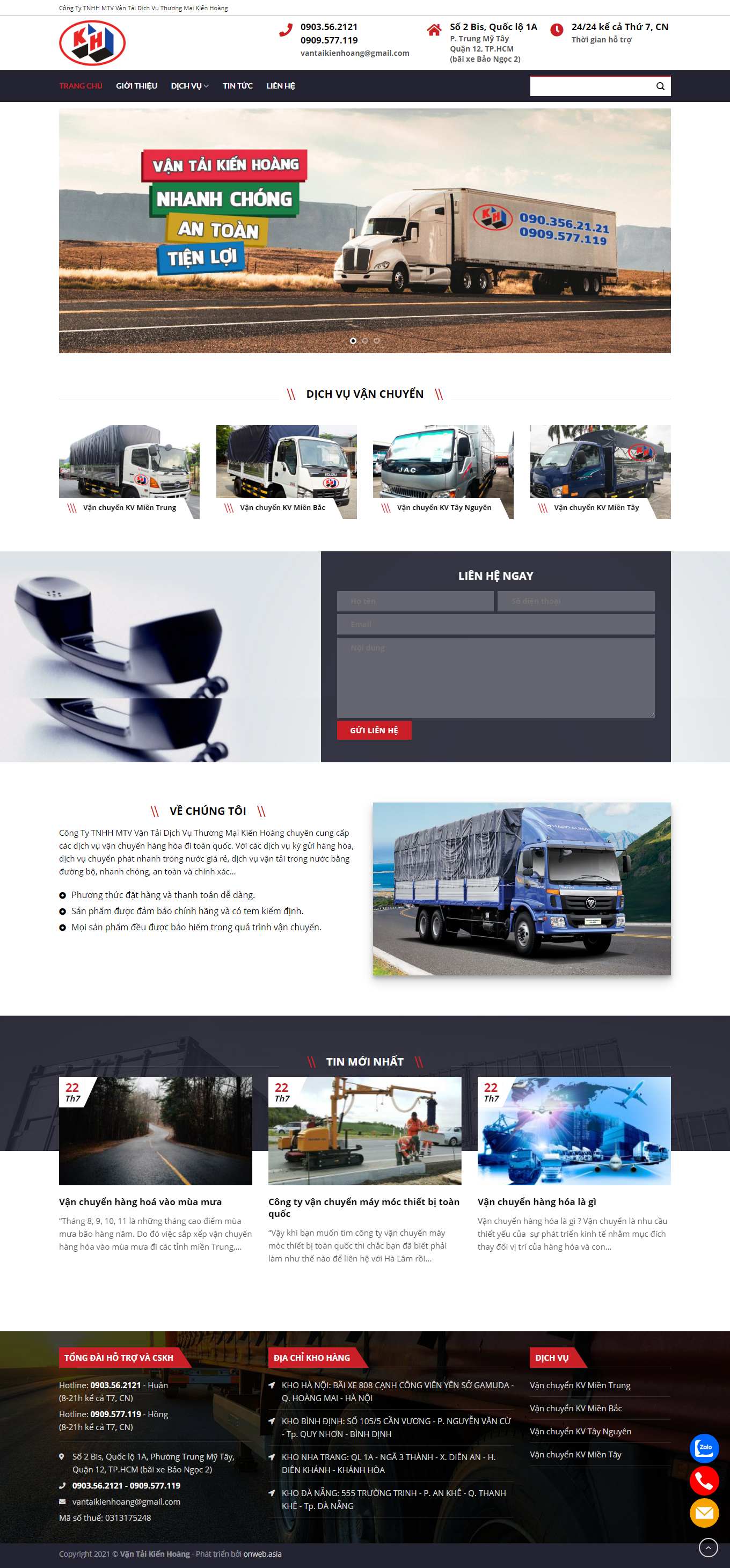 Thiết kế Website Web Kon Tum - vantaikienhoangcom