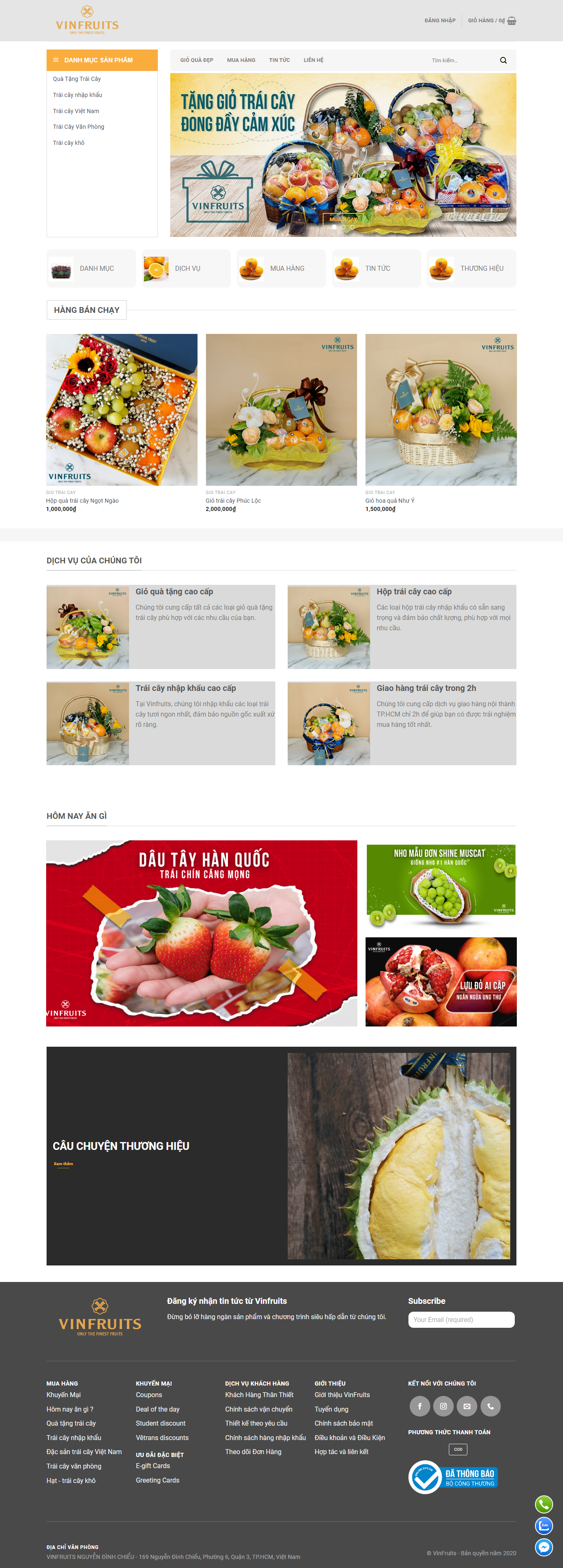 [cloudfone] Thiết kế Website Web Ninh Thuận - vinfruitscom