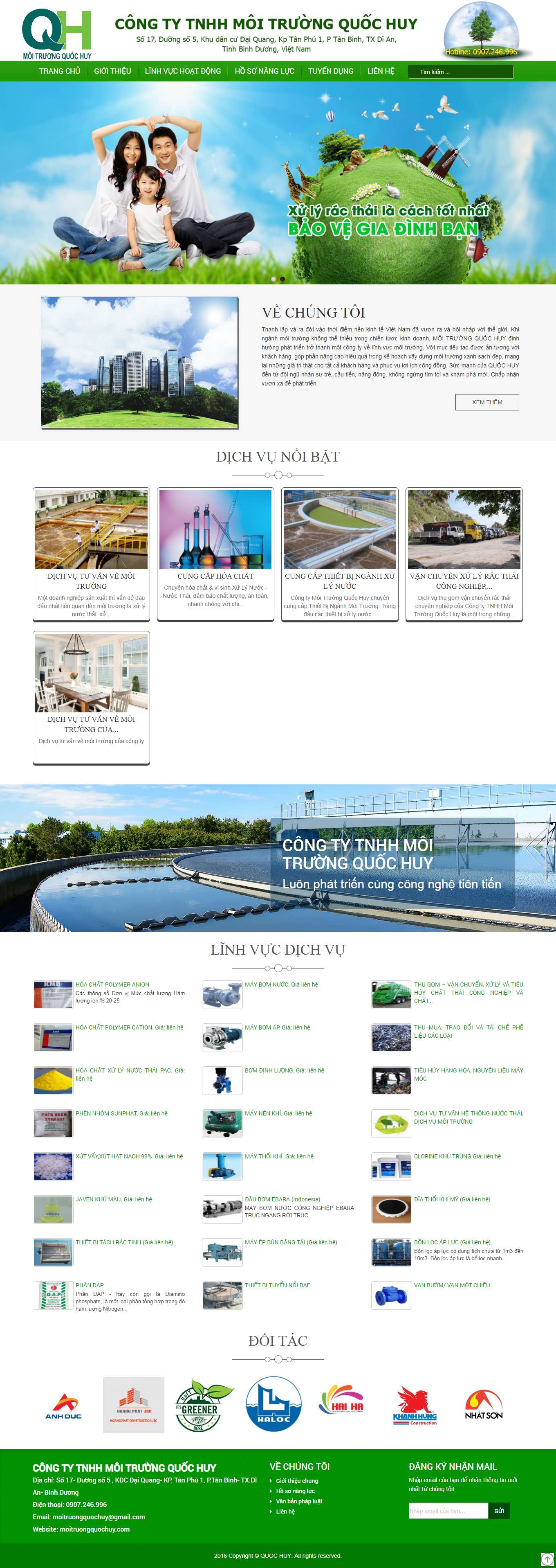 Thiết kế Website Web Phú Yên - wwwmoitruongquochuycom