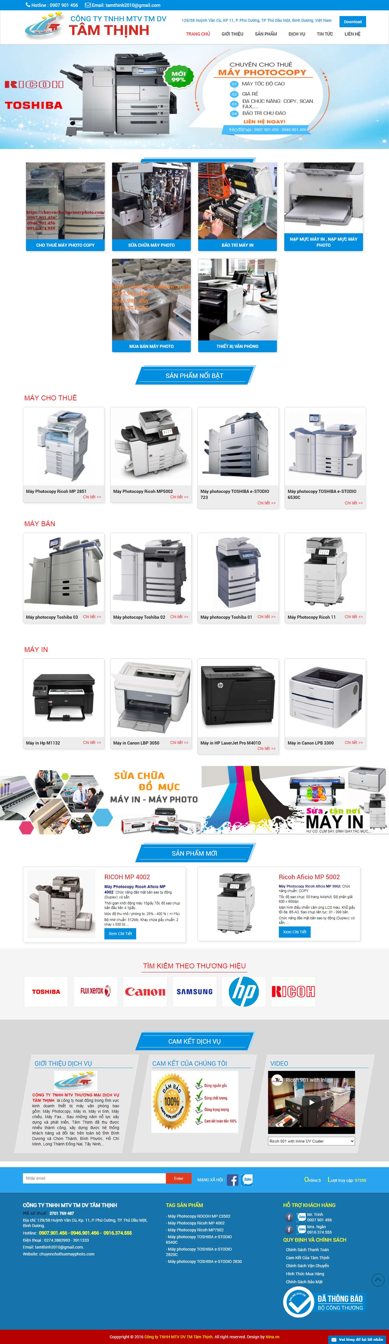 Thiết kế Website Web Quảng Bình - chuyenchothuemayphotocom