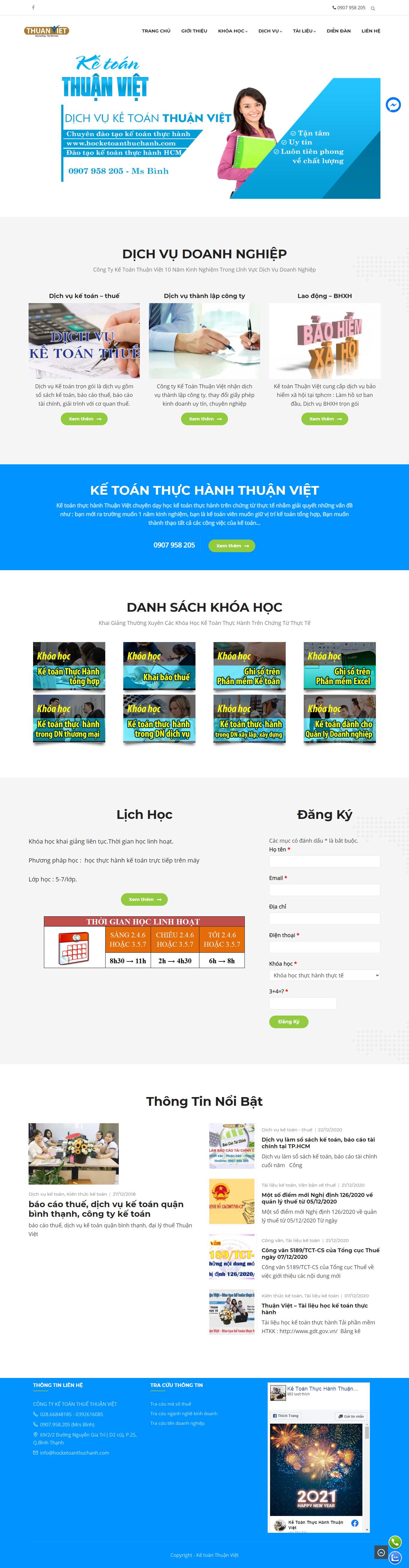 Thiết kế Website Web Tây Ninh - hocketoanthuchanhcom