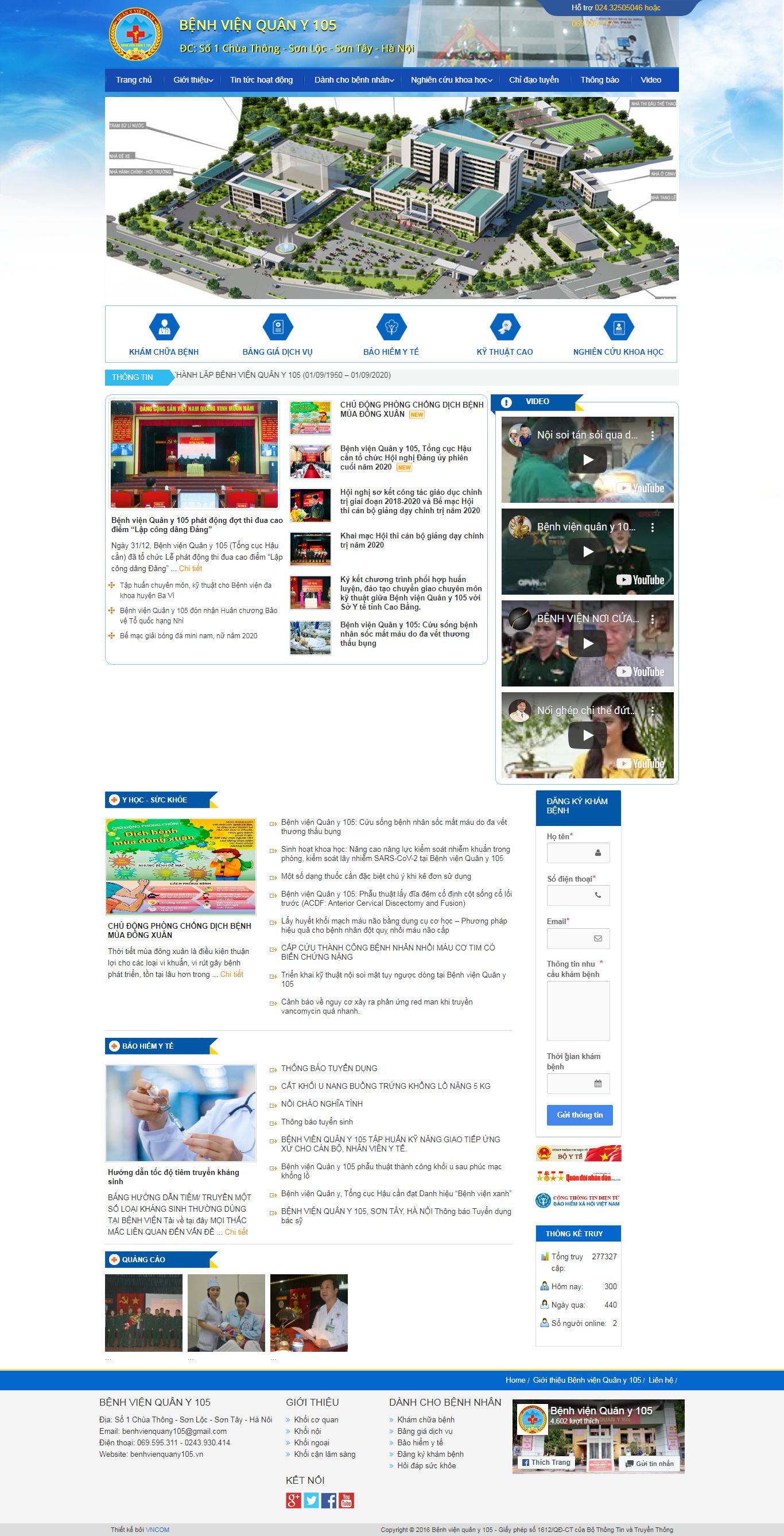 Thiết kế Website Web Tuyên Quang - benhvienquany105vn