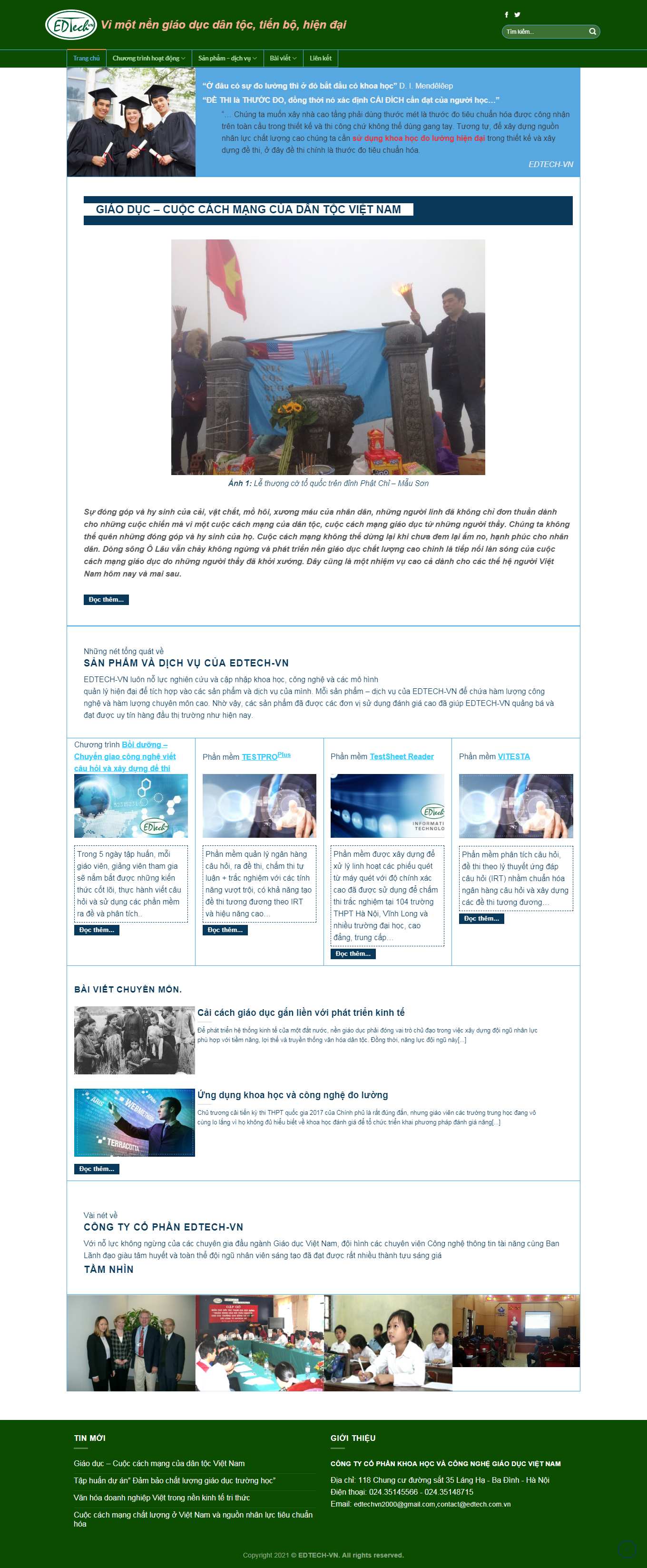 Thiết kế Website Web quận Bình Tân - edtechcomvn