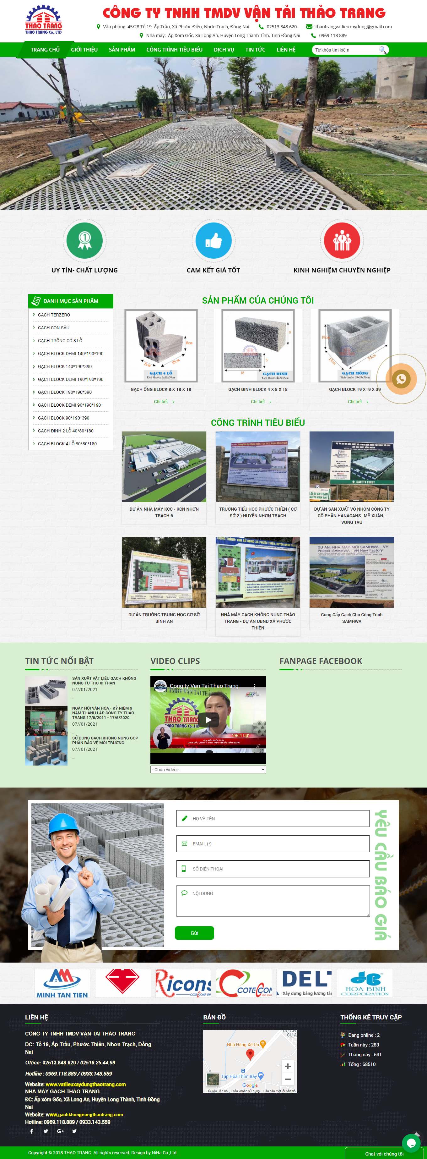 Thiết kế Website Web quận Bình Thạnh - gachkhongnungthaotrangcom