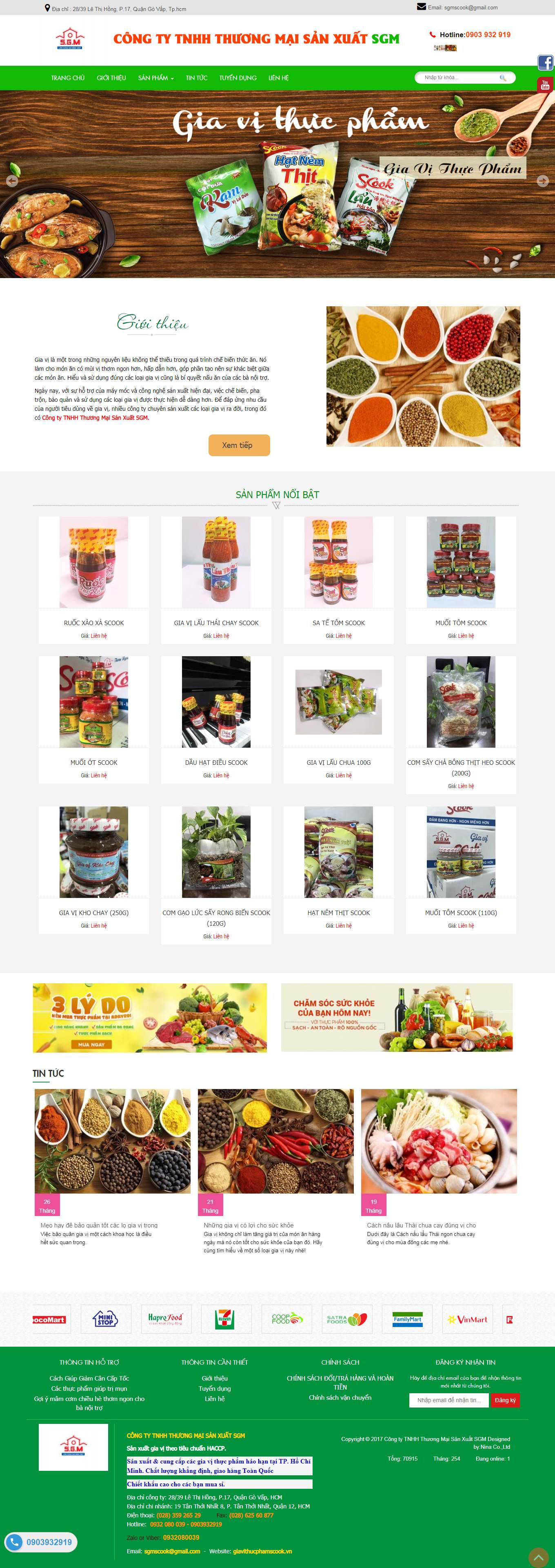 Thiết kế Website Web quận Phú Nhuận - giavithucphamscookvn