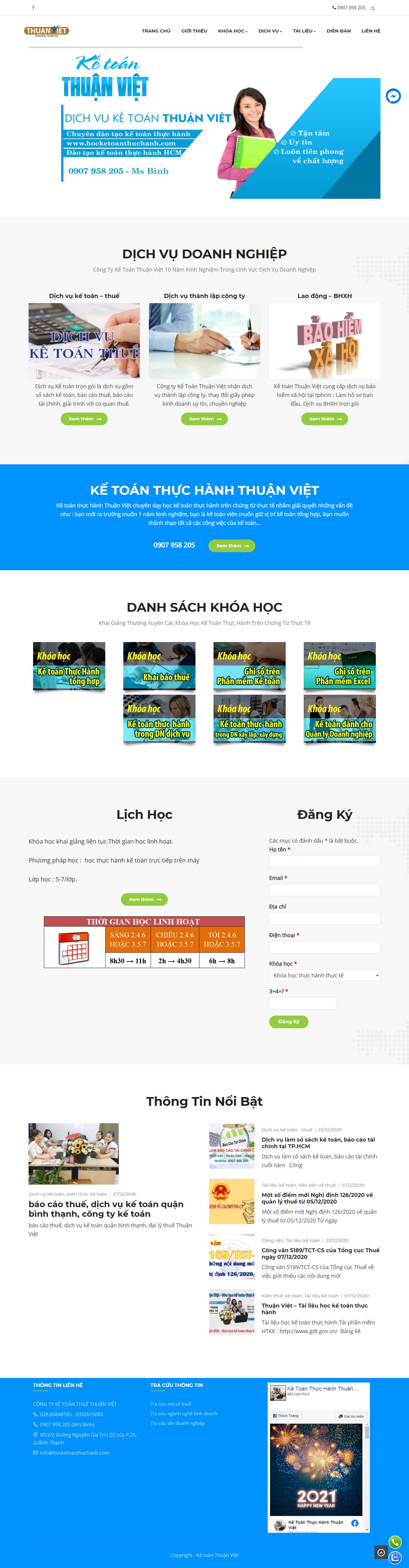 Thiết kế Website Web huyện Hóc Môn - hocketoanthuchanhcom