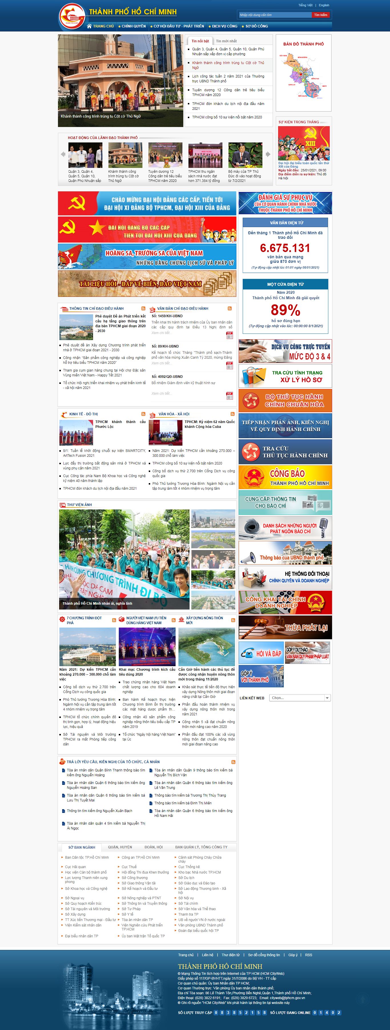 Thiết kế Website Web Ủy Ban Nhân Nhân - hochiminhcitygovvn