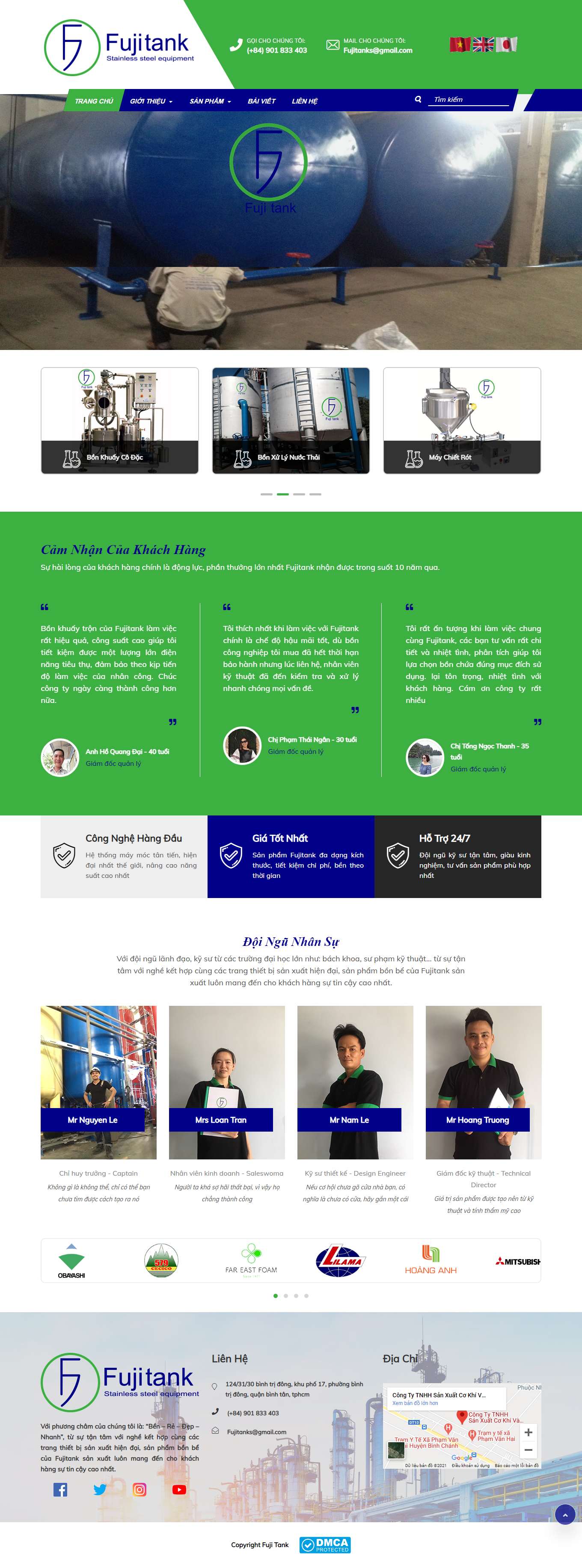 Thiết kế Website Web trọn gói - fujitankcom
