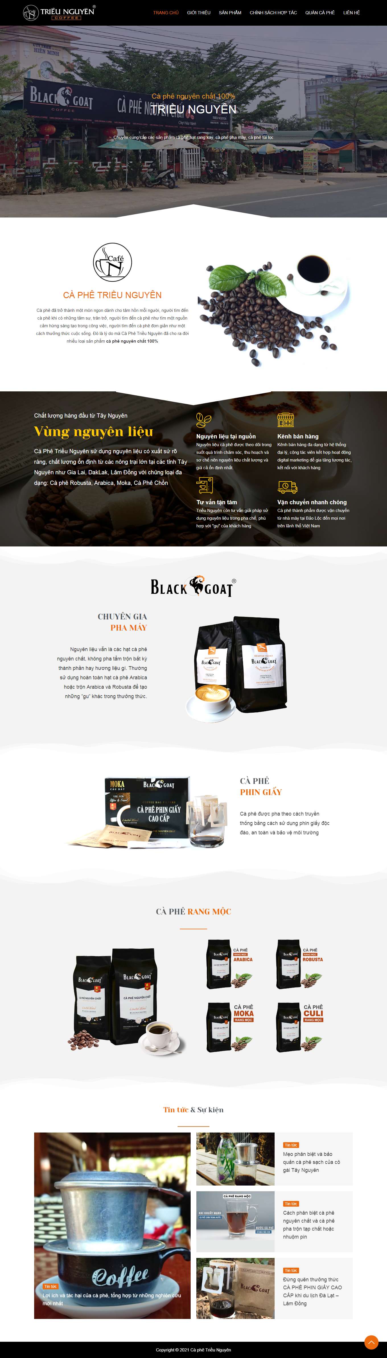 Thiết kế Website Web đẹp nhất - caphetrieunguyencom