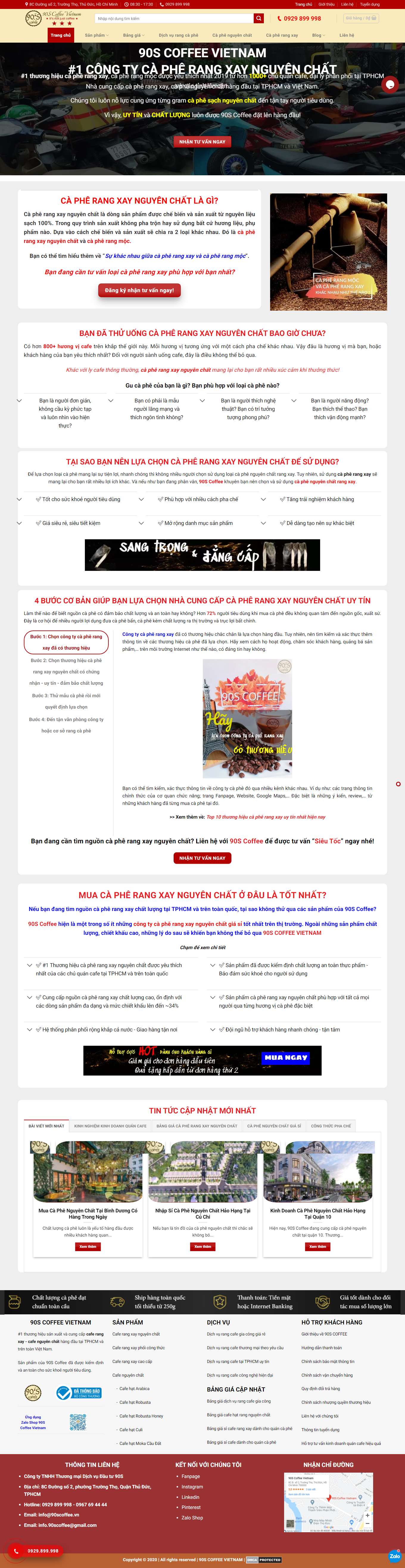 Thiết kế Website Web đẹp nhất - 90scoffeevn