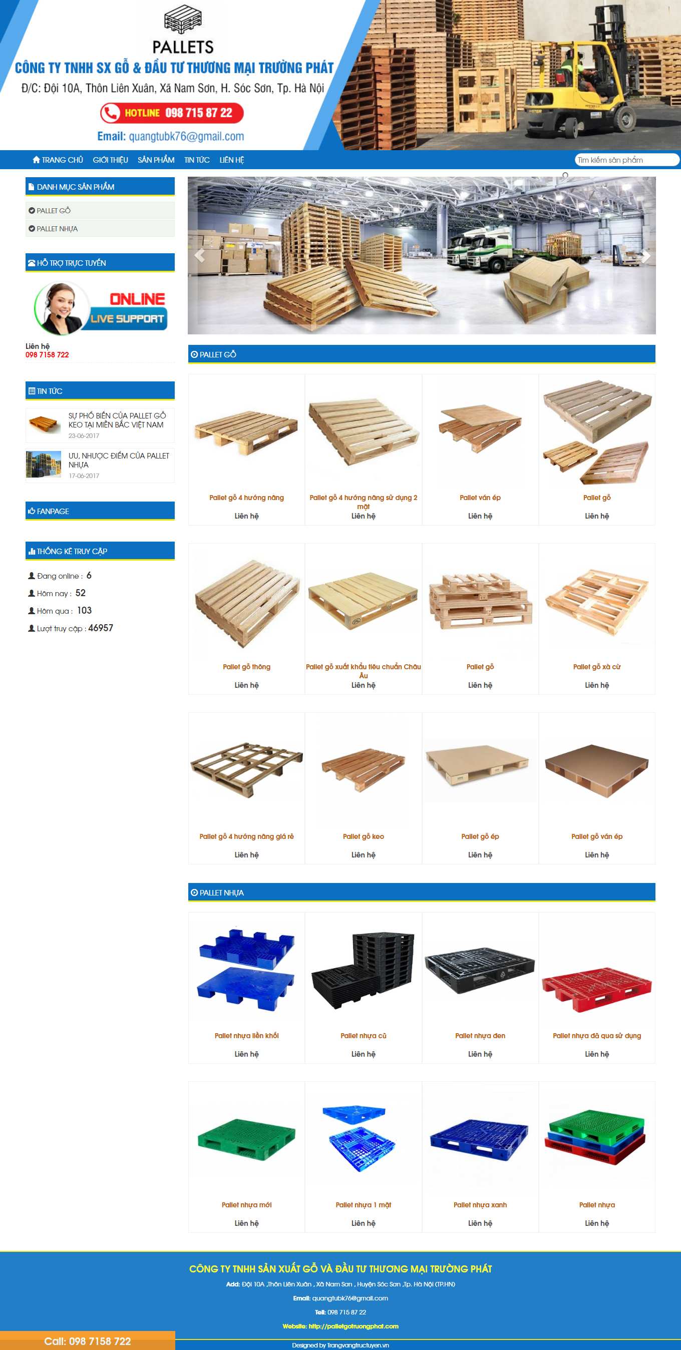 Thiết kế Website Web đồ họa đẹp - palletgotruongphatcom
