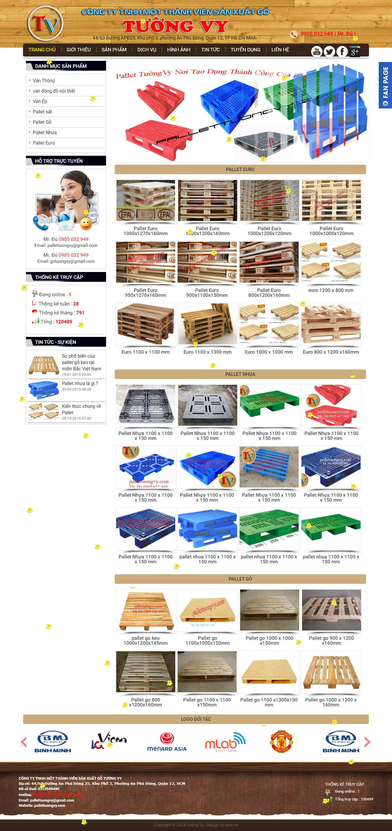 Thiết kế Website Web trọn gói - pallettuongvycom