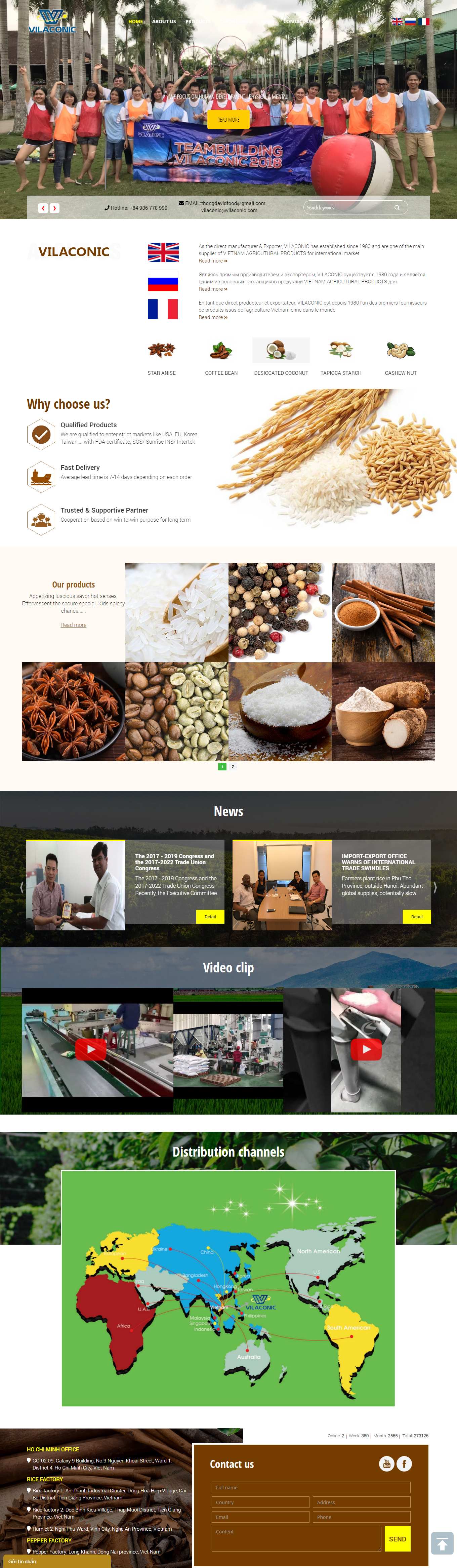 Thiết kế Website Web code thuần - rice-spicescom