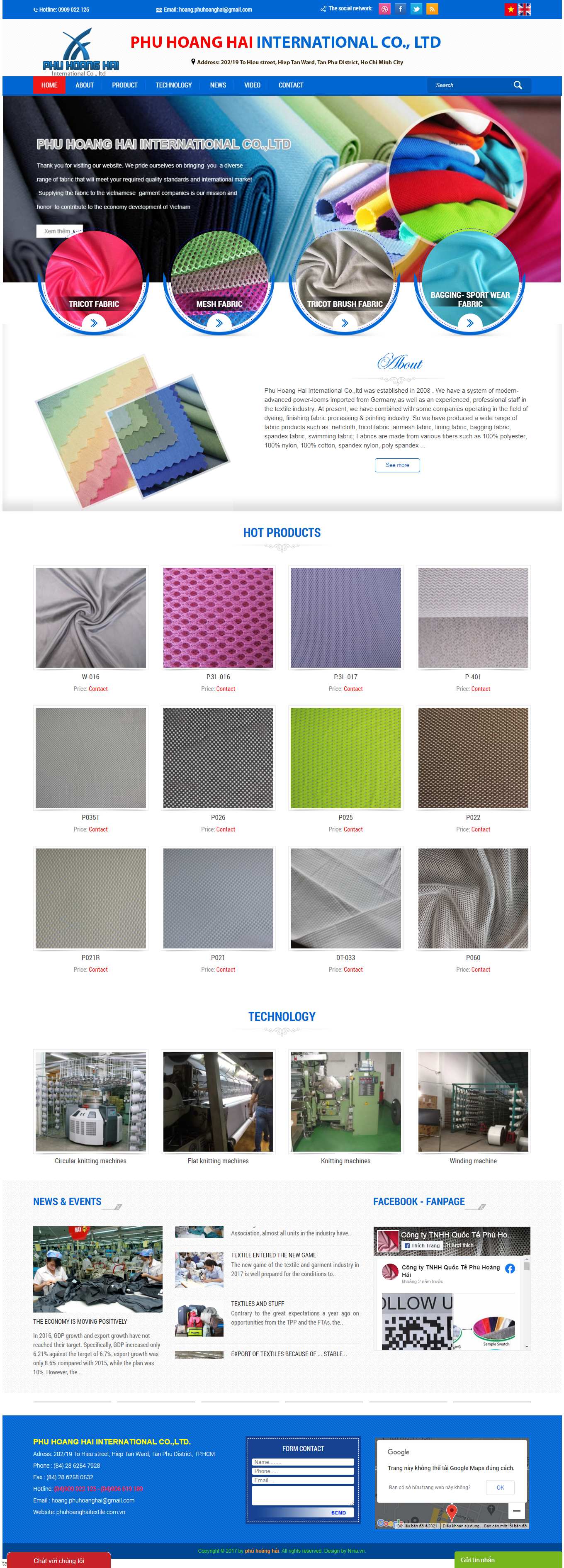 Thiết kế Website Web đồ họa đẹp - phuhoanghaitextilecomvn
