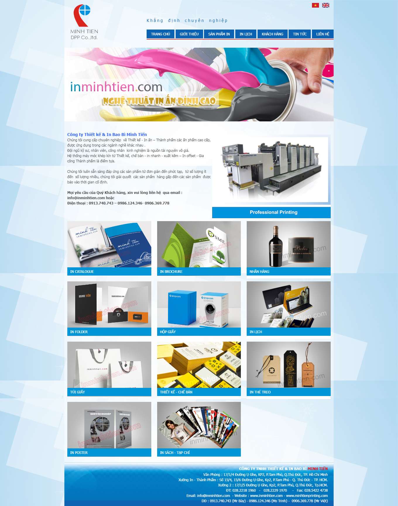 Thiết kế Website Web Zend - inminhtiencom