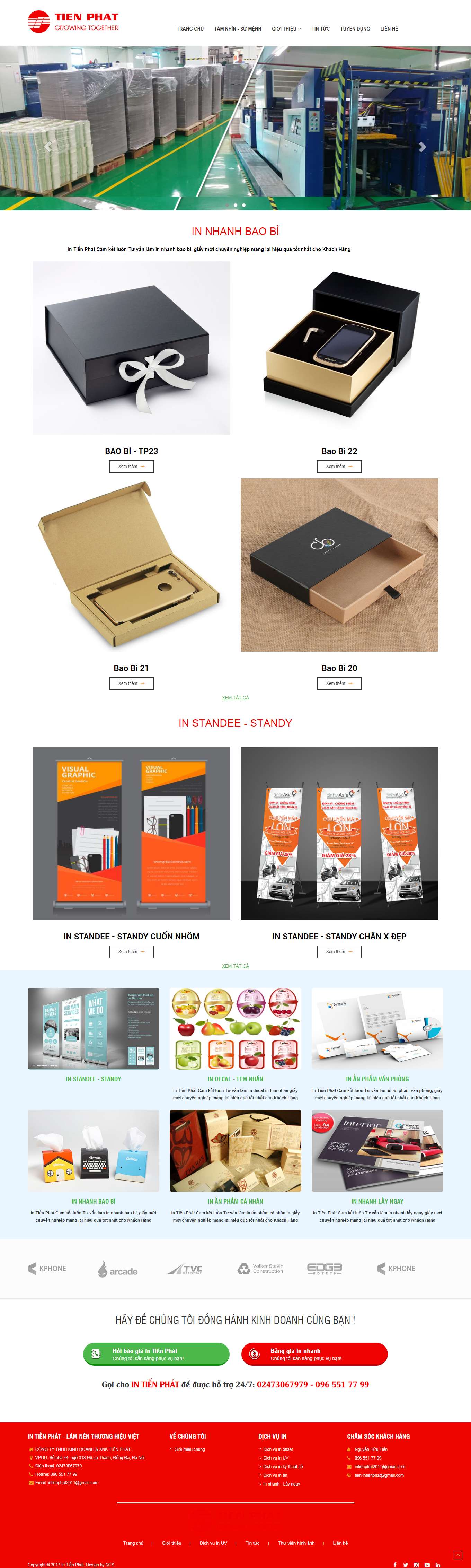 Thiết kế Website Web Codeigniter - intienphatvn