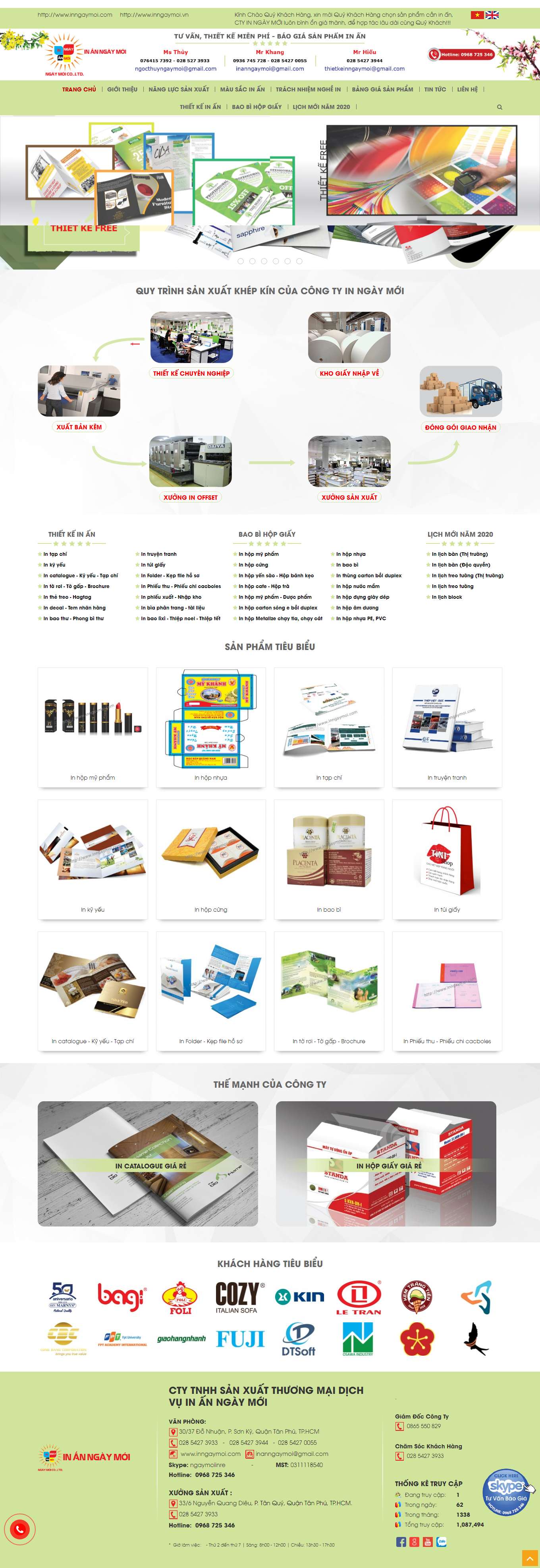 Thiết kế Website Web Codeigniter - inngaymoicom