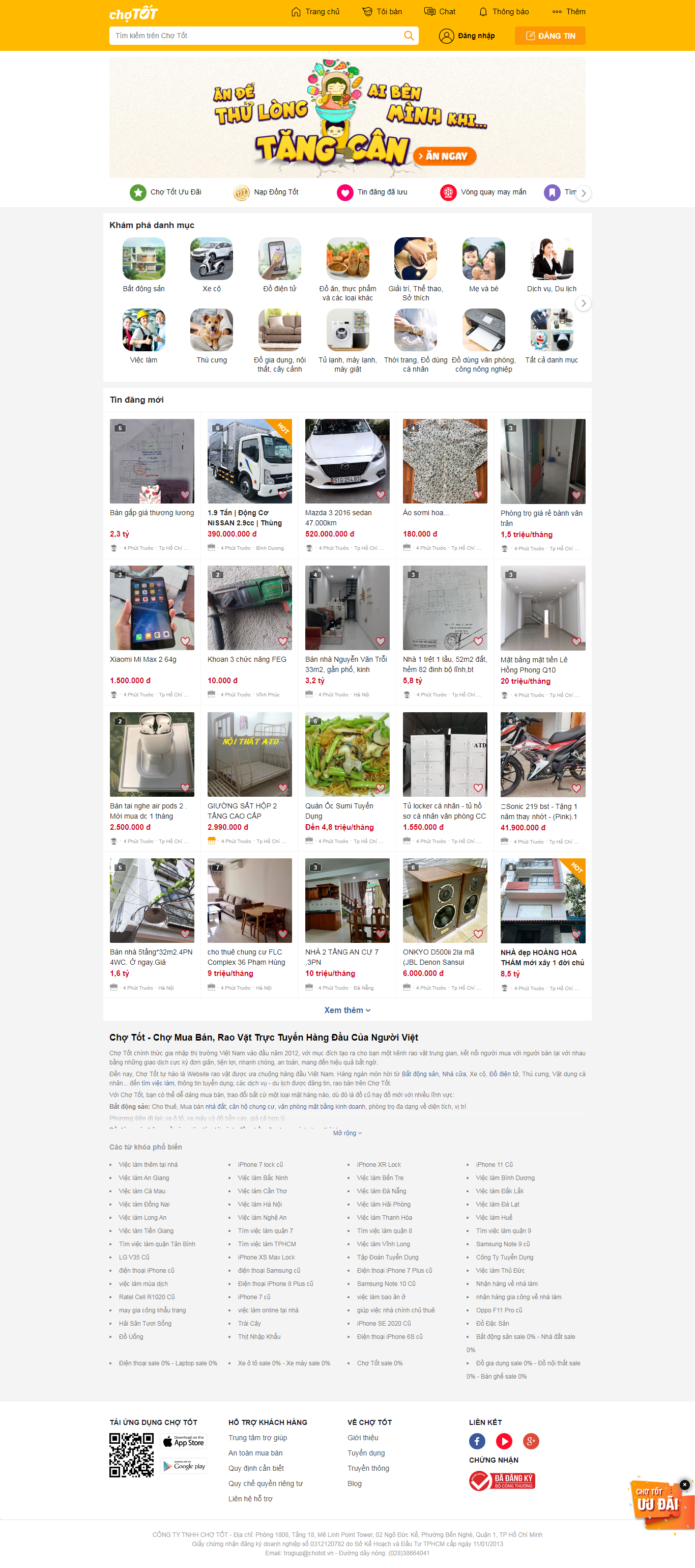 Thiết kế Website Web rao thuê - wwwchototcom