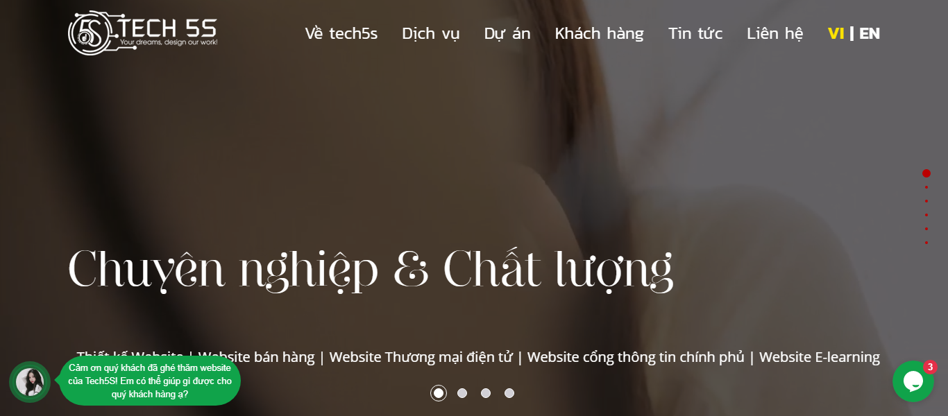 Thiết kế Website Web tech5s - tech5scomvn