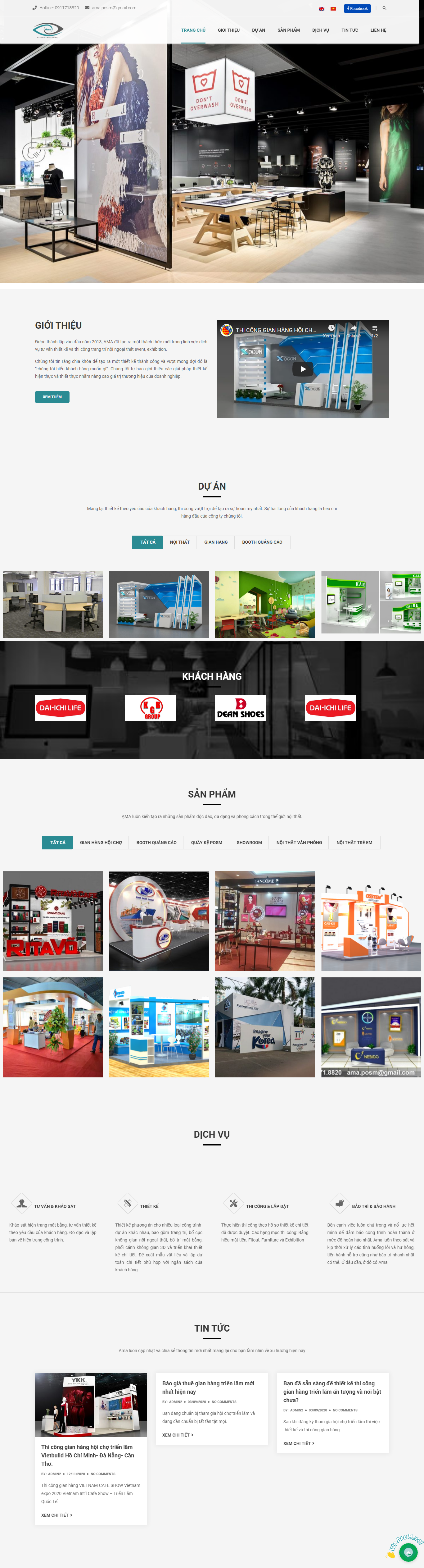 Thiết kế Website Web gian hàng - gianhanghoichovn