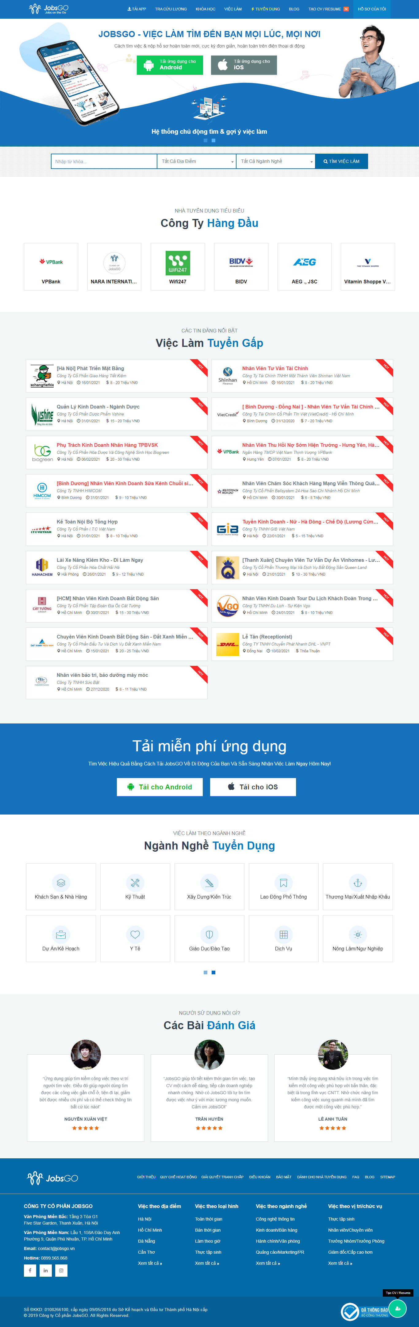Thiết kế Website Web tech5s - jobsgovn