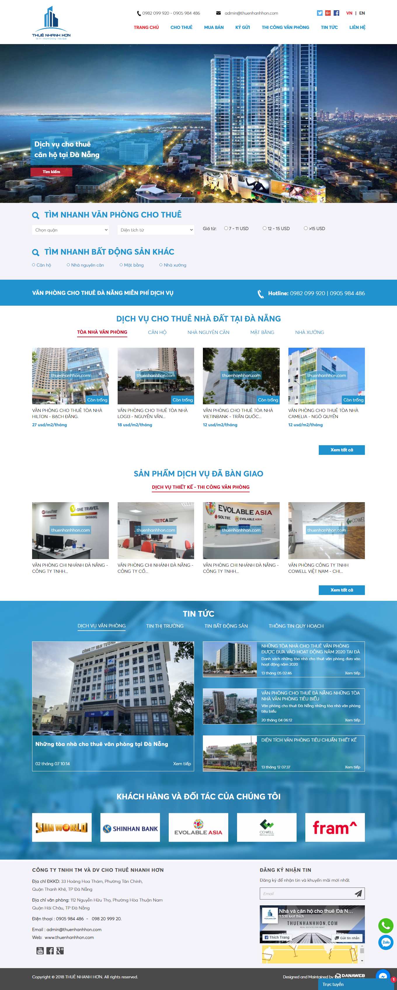 Thiết kế Website Web mua bán nhà đất - thuenhanhhoncom