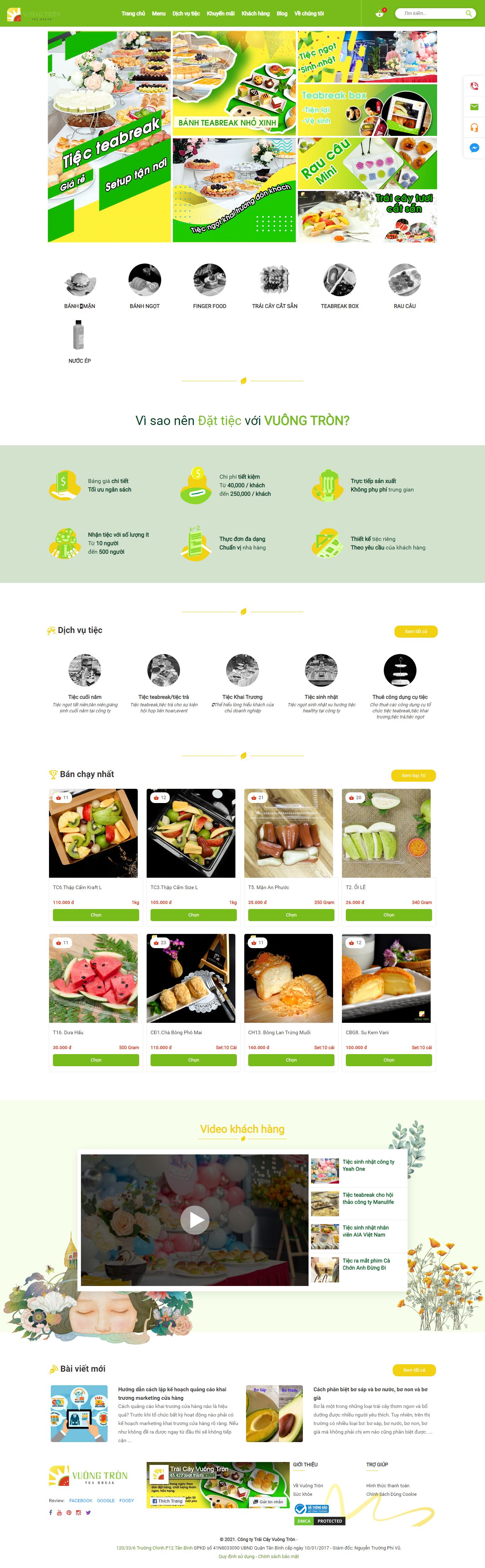 Thiết kế Website Web gian hàng - traicayvuongtronvn