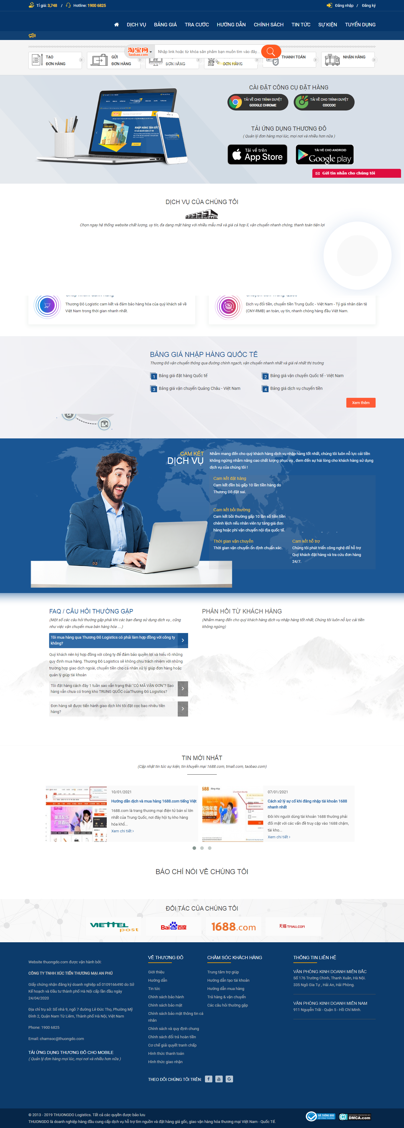 Thiết kế Website Web bán lẻ - wwwthuongdocom