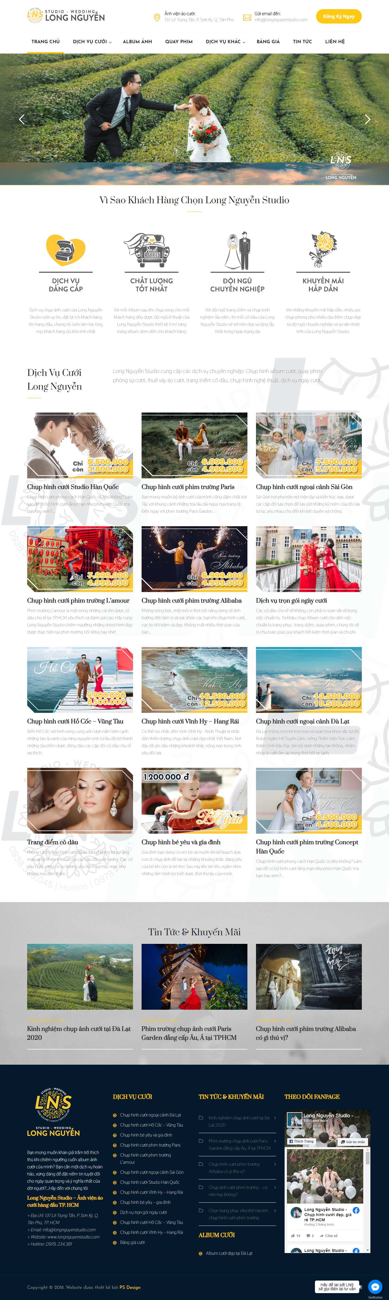 Thiết kế Website web studio ảnh viện - longnguyenstudiocom