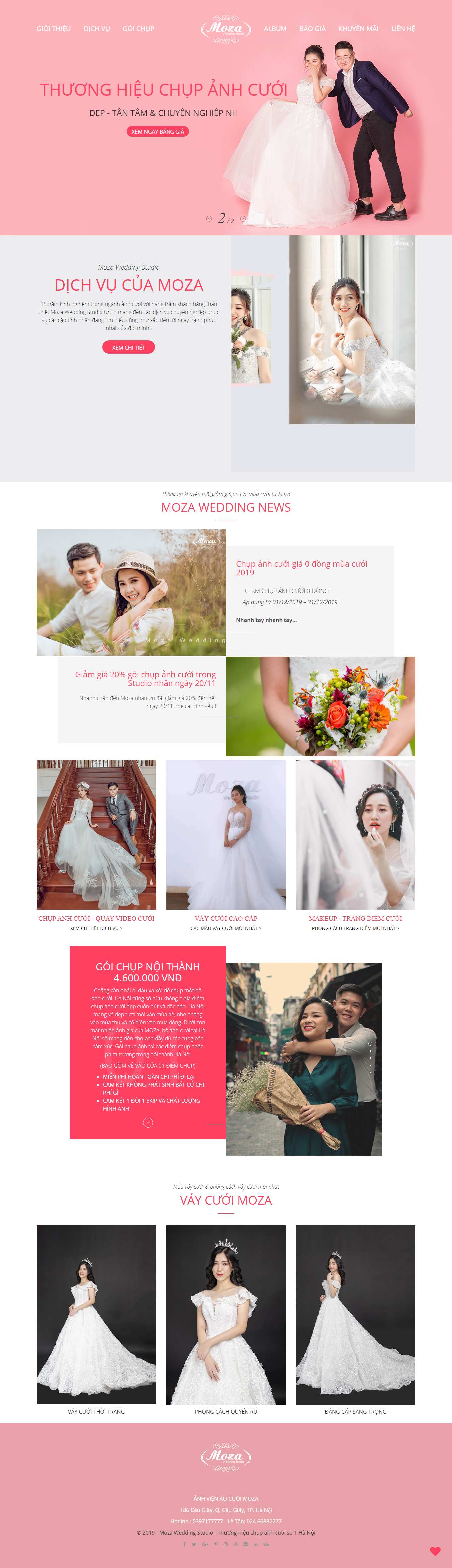 Thiết kế Website web studio ảnh viện - anhvienmozacom