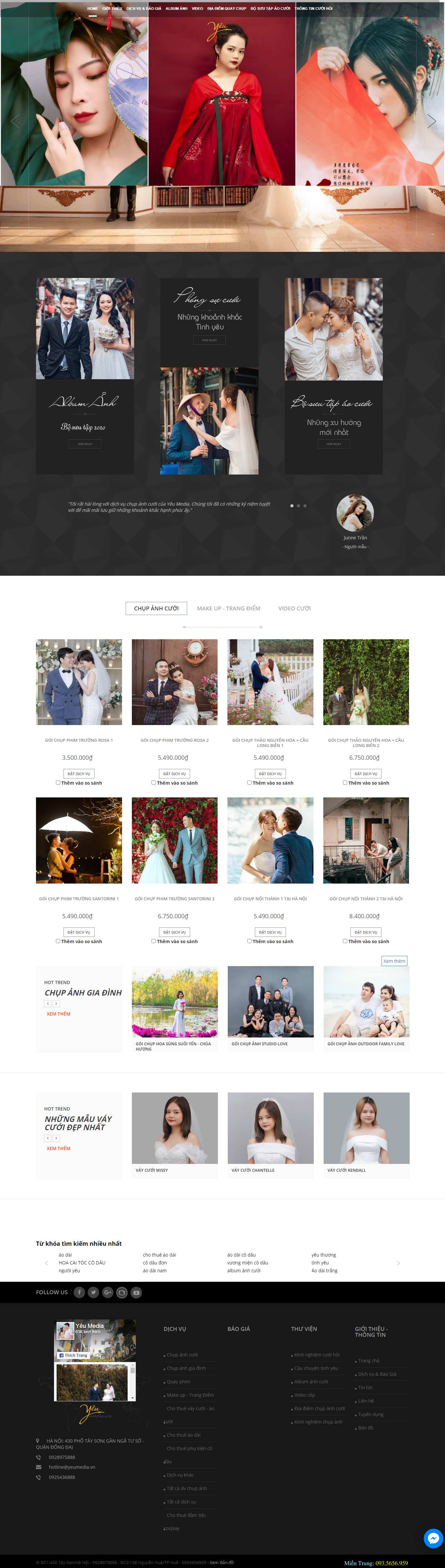 Thiết kế Website web studio ảnh viện - yeumediavn