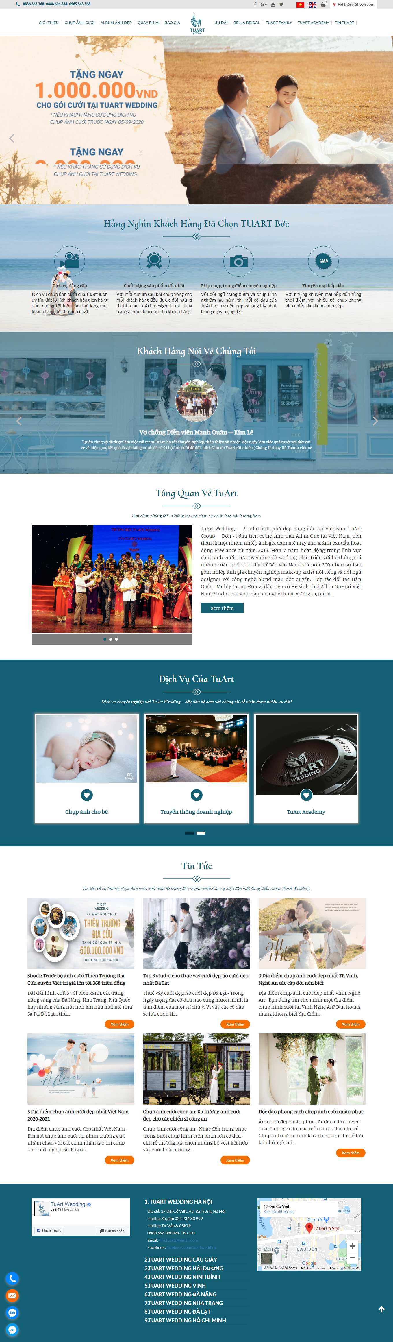 Thiết kế Website web studio ảnh viện - tuartnet