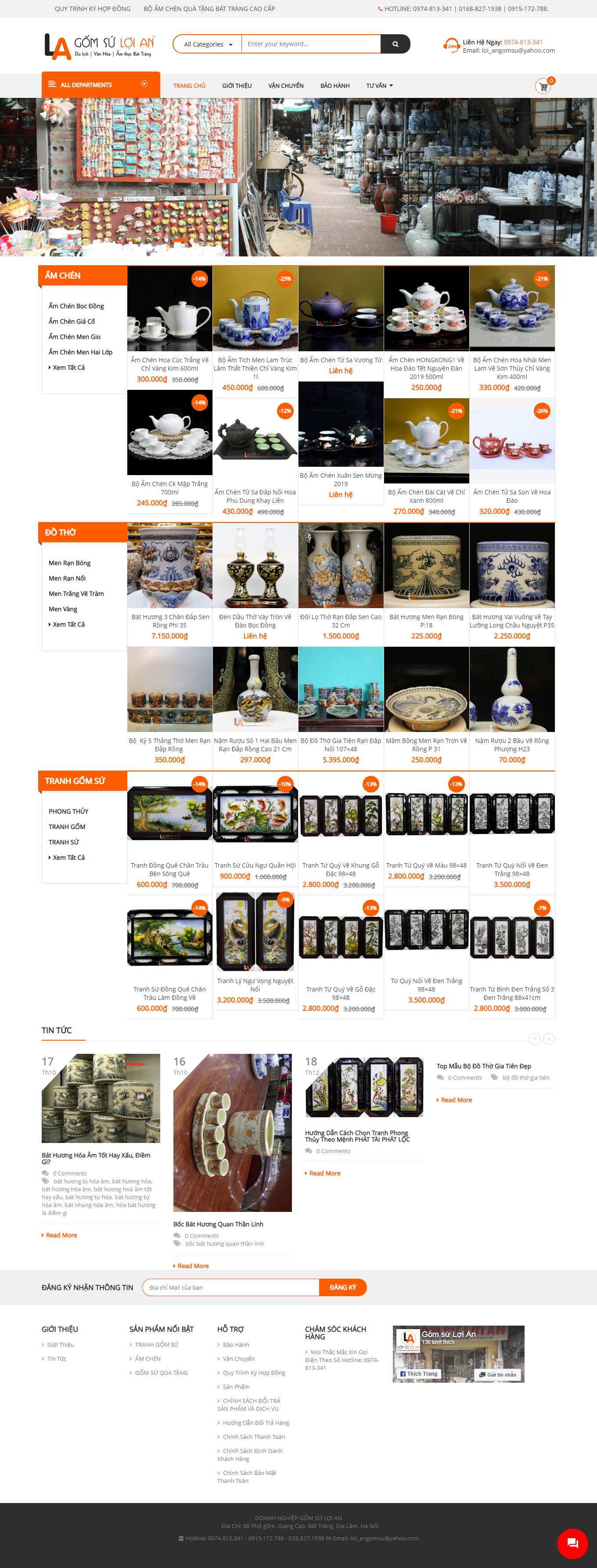 Thiết kế Website web gốm sứ cao cấp - gomsuloianvn
